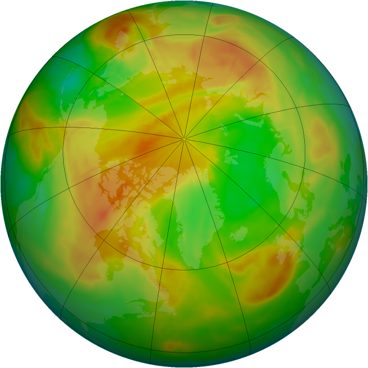 Arctic ozone map for 16 May 2009